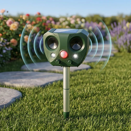 Répulsif Oiseaux BirdGuard™ | Répulsif ultrasonique solaire avec LED extérieur