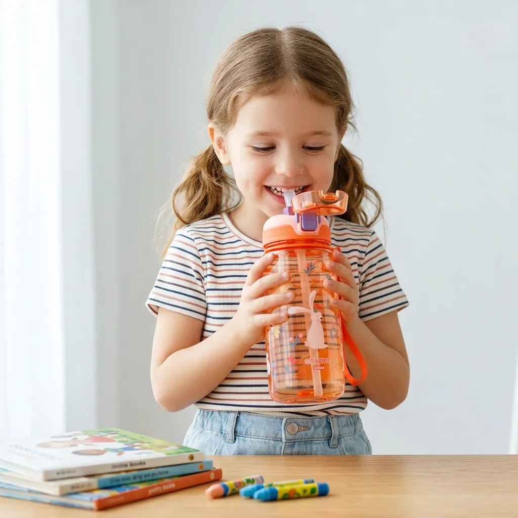 Gourde Enfant DinoSip | Gourde enfant 600ml avec paille étanche sans BPA