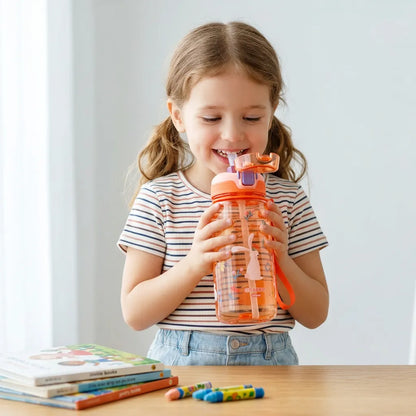 Gourde Enfant DinoSip | Gourde enfant 600ml avec paille étanche sans BPA
