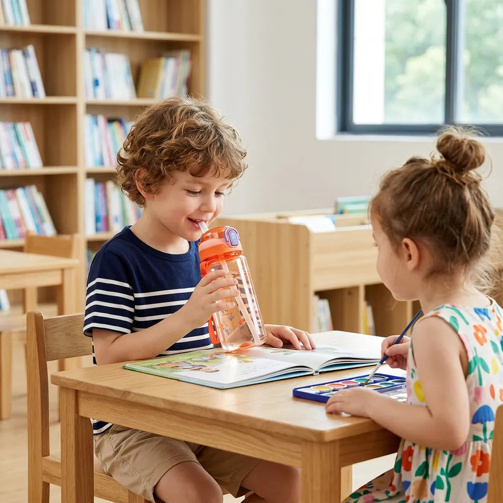 Gourde Enfant DinoSip | Gourde enfant 600ml avec paille étanche sans BPA