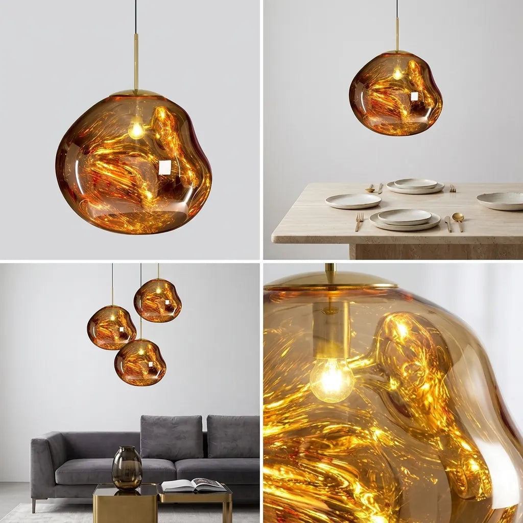 Suspension Milo | Luminaire suspendu design organique blanc chaud