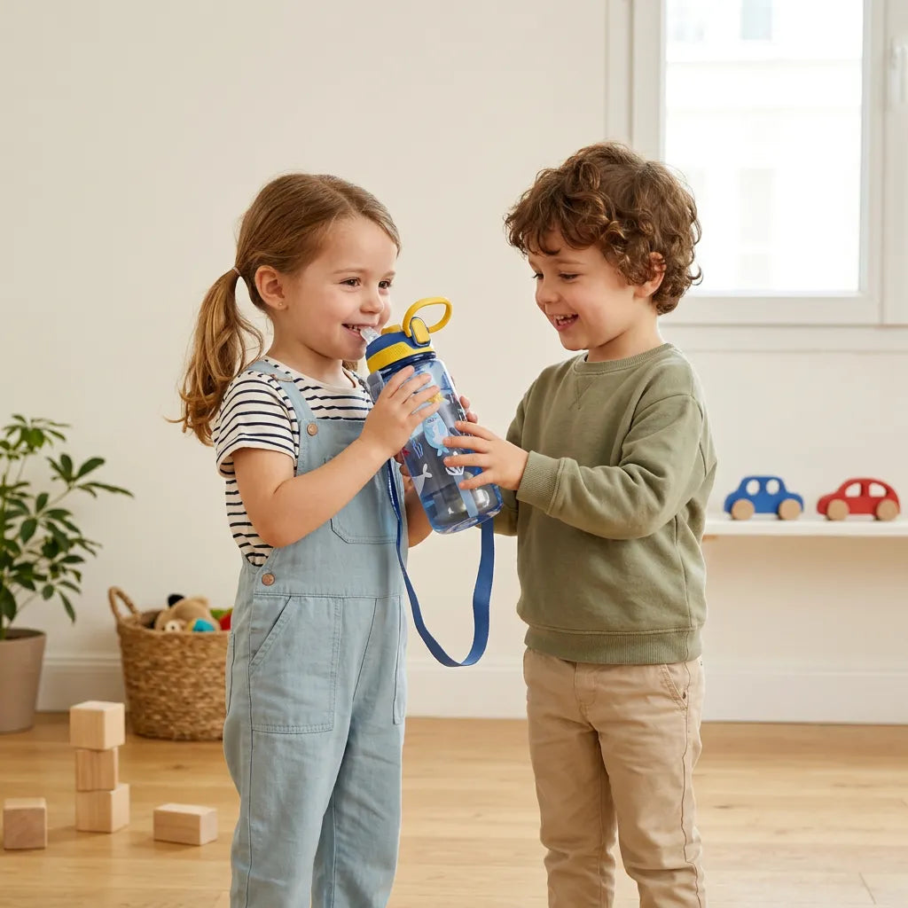 Gourde Enfant DinoSip | Gourde enfant 600ml avec paille étanche sans BPA
