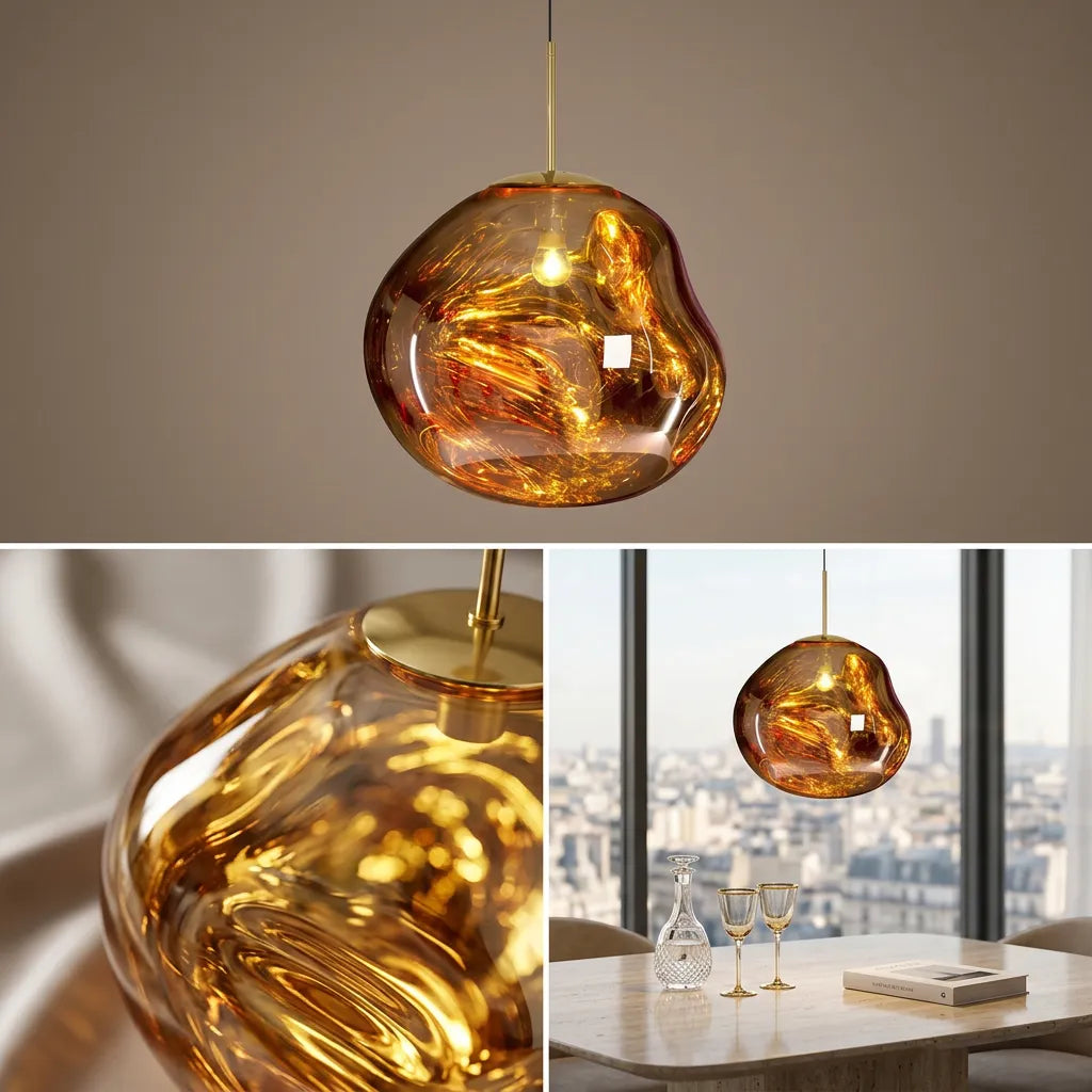 Suspension Milo | Luminaire suspendu design organique blanc chaud