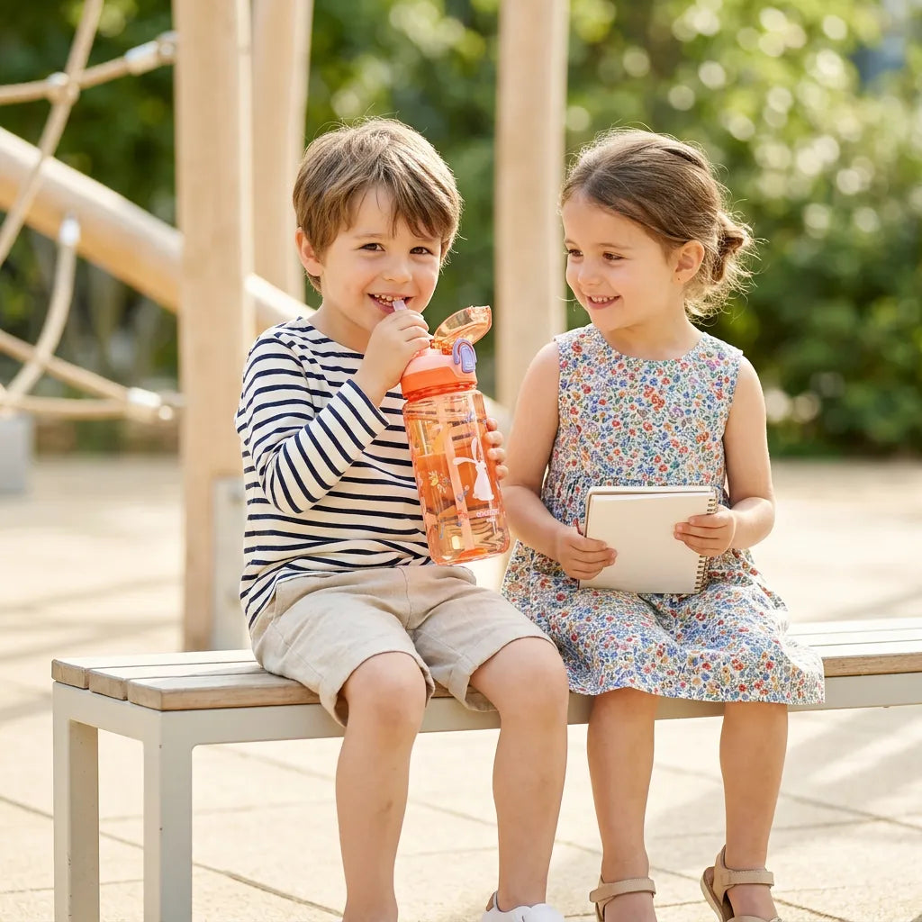 Gourde Enfant DinoSip | Gourde enfant 600ml avec paille étanche sans BPA