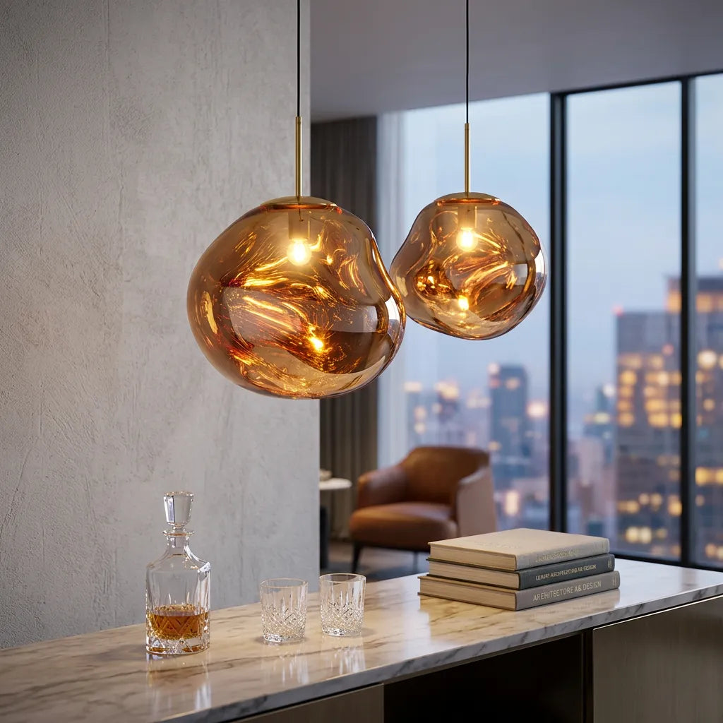 Suspension Milo | Luminaire suspendu design organique blanc chaud