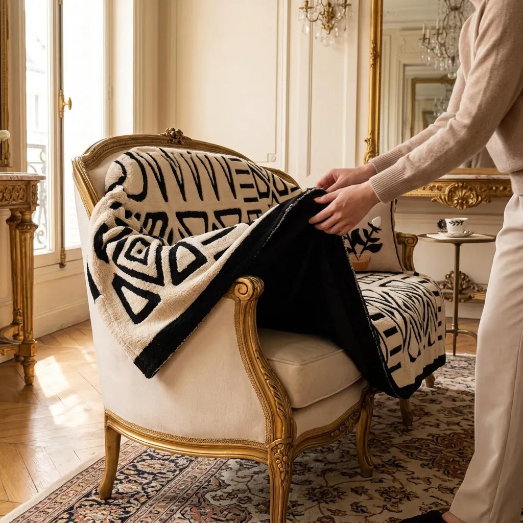 Housse de Canapé Bohéa | Jeté bohème tissé à motif géométrique