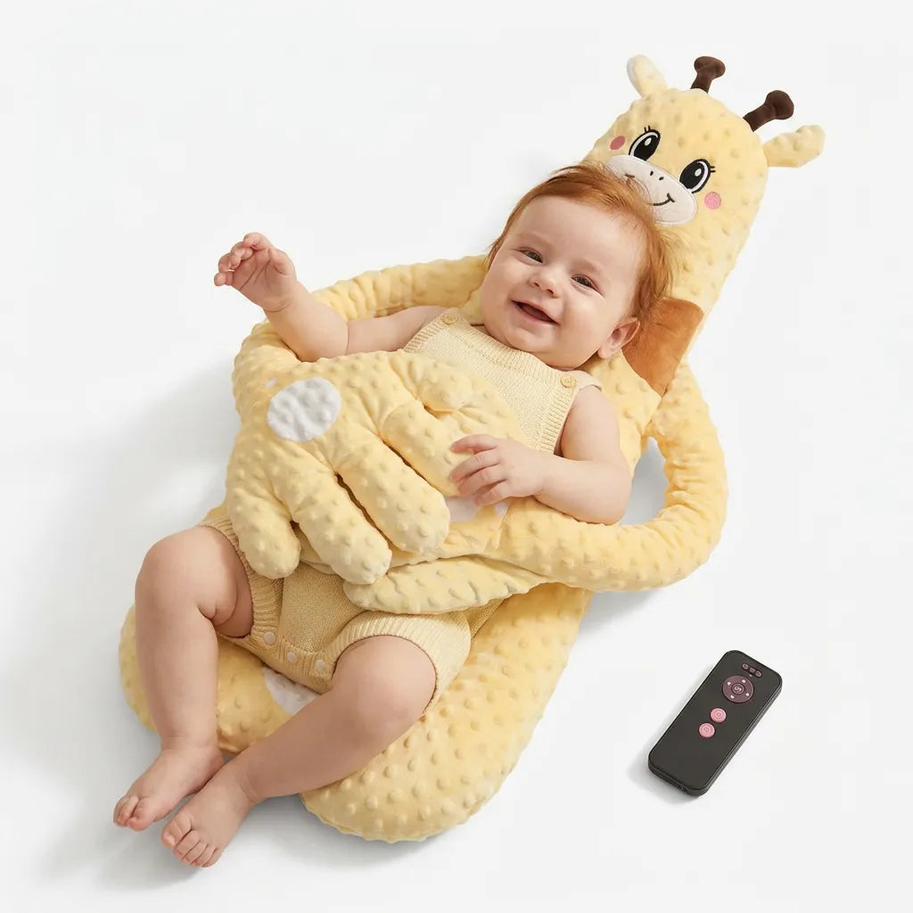 Doudou pour Bébé Câlin | Coussin de tapotement apaisant à télécommande, 3 modes réglables