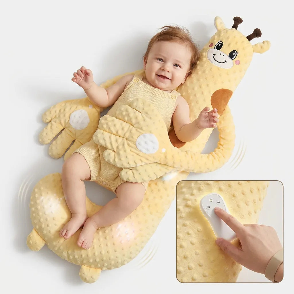 Doudou pour Bébé Câlin | Coussin de tapotement apaisant à télécommande, 3 modes réglables