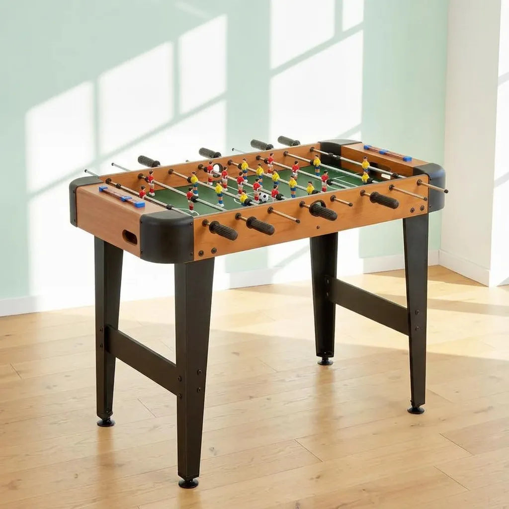 Table de Baby-Foot Kickara | Baby-foot compact 92 cm à marqueurs manuels et poignées antidérapantes
