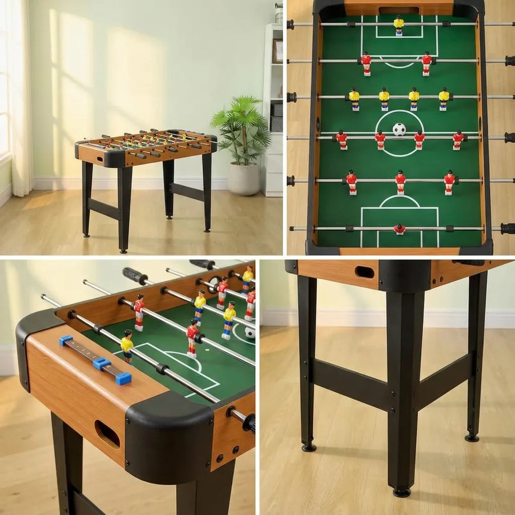 Table de Baby-Foot Kickara | Baby-foot compact 92 cm à marqueurs manuels et poignées antidérapantes