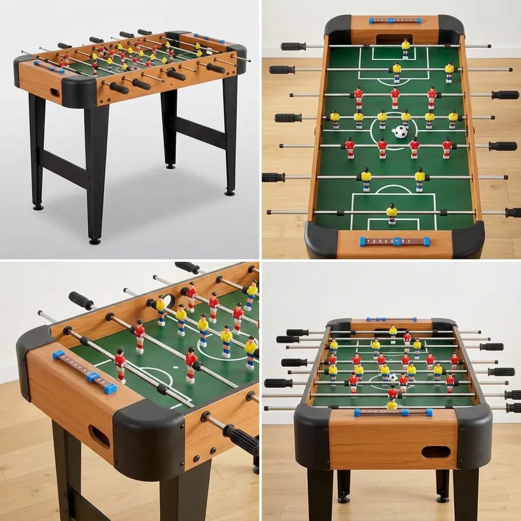 Table de Baby-Foot Kickara | Baby-foot compact 92 cm à marqueurs manuels et poignées antidérapantes