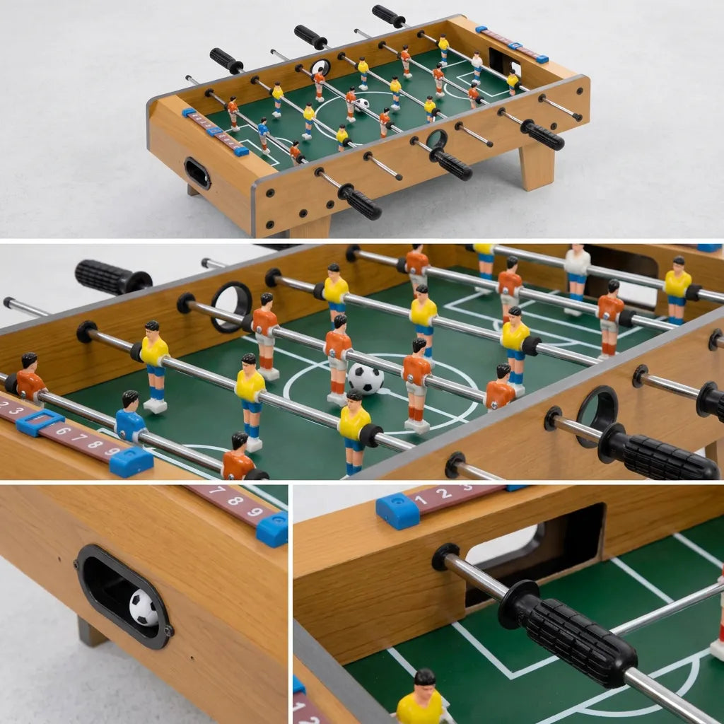 Table de Baby-Foot HOMCOM | Baby-foot de table compact 69 cm pour enfants dès 6 ans