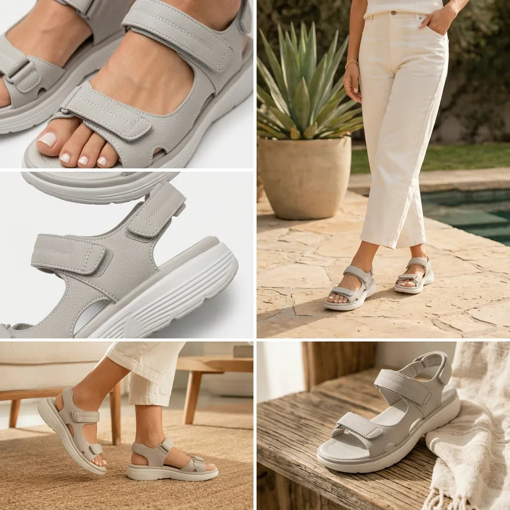STRIDELY | Sandales Orthopédiques Ajustables pour Marche et Confort