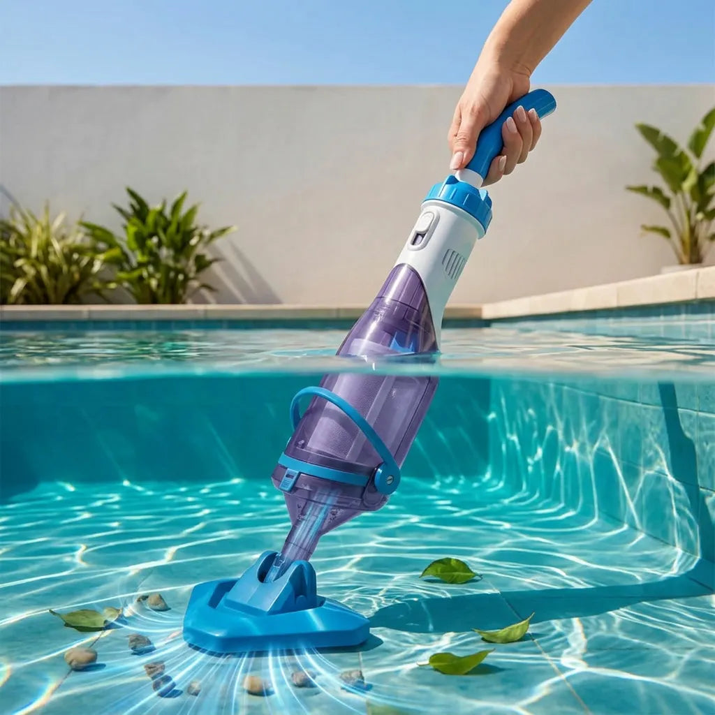 Aspirateur Piscine AquaVac™ | Robot piscine sans fil manuel avec perche télescopique 150 cm