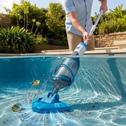 Aspirateur Piscine AquaVac™ | Robot piscine sans fil manuel avec perche télescopique 150 cm