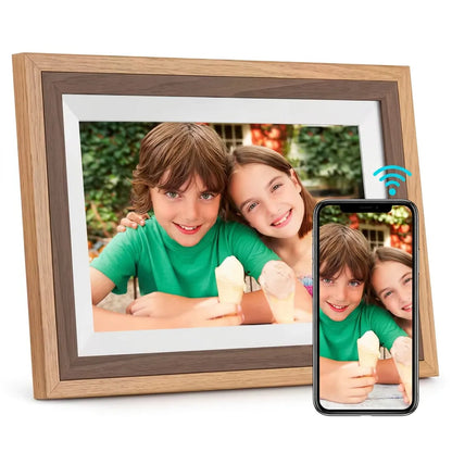 Cadre Photo Numérique Connecté 10,1" | Cadre numérique Wi-Fi tactile HD, 32 Go
