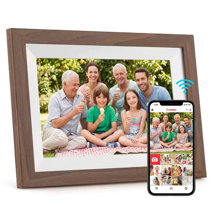 Cadre Photo Numérique Connecté 10,1" | Cadre numérique Wi-Fi tactile HD, 32 Go