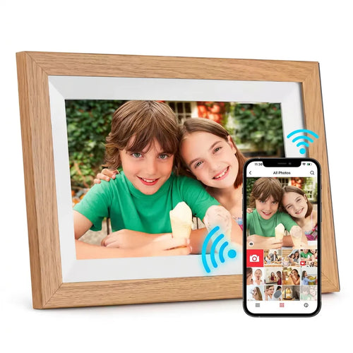 Cadre Photo Numérique Connecté 10,1" | Cadre numérique Wi-Fi tactile HD, 32 Go