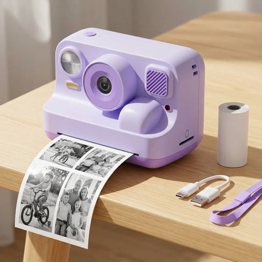 Appareil Photo Enfant Snapio | Imprimante photo portable intégrée, double objectif et impression instantanée