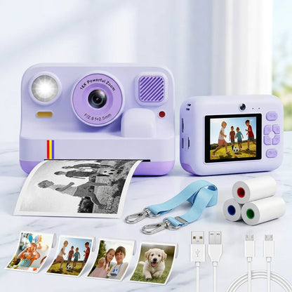 Appareil Photo Enfant Snapio | Imprimante photo portable intégrée, double objectif et impression instantanée