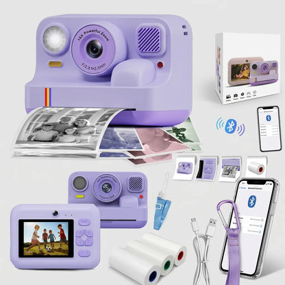 Appareil Photo Enfant Snapio | Imprimante photo portable intégrée, double objectif et impression instantanée