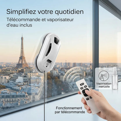 Robot Lave Vitres PRK-N361 | Aspiration 5600 Pa, télécommande et protection anti-coupure