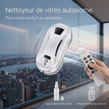 Robot Lave Vitres PRK-N361 | Aspiration 5600 Pa, télécommande et protection anti-coupure