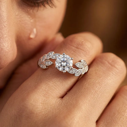 Bague Éclat S925 | Bague pour femme en argent sterling sertie de zircons, taille ajustable