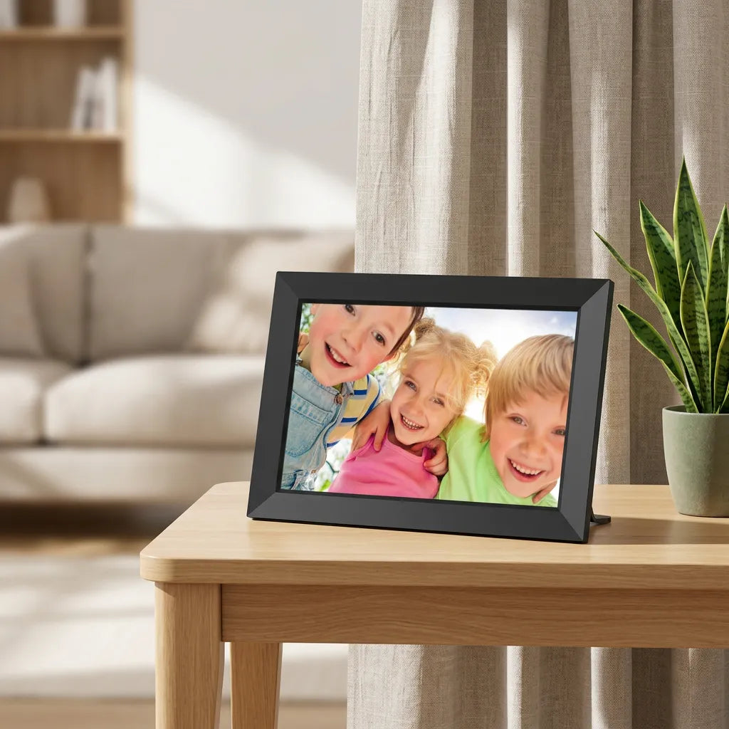 Cadre Photo Numérique Connecté 10,1" | Cadre numérique Wi-Fi tactile HD, 32 Go