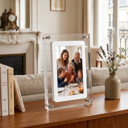 Cadre Photo Numérique Acryl | Cadre numérique compact 5/7" à écran IPS et batterie