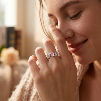 Bague Éclat S925 | Bague pour femme en argent sterling sertie de zircons, taille ajustable