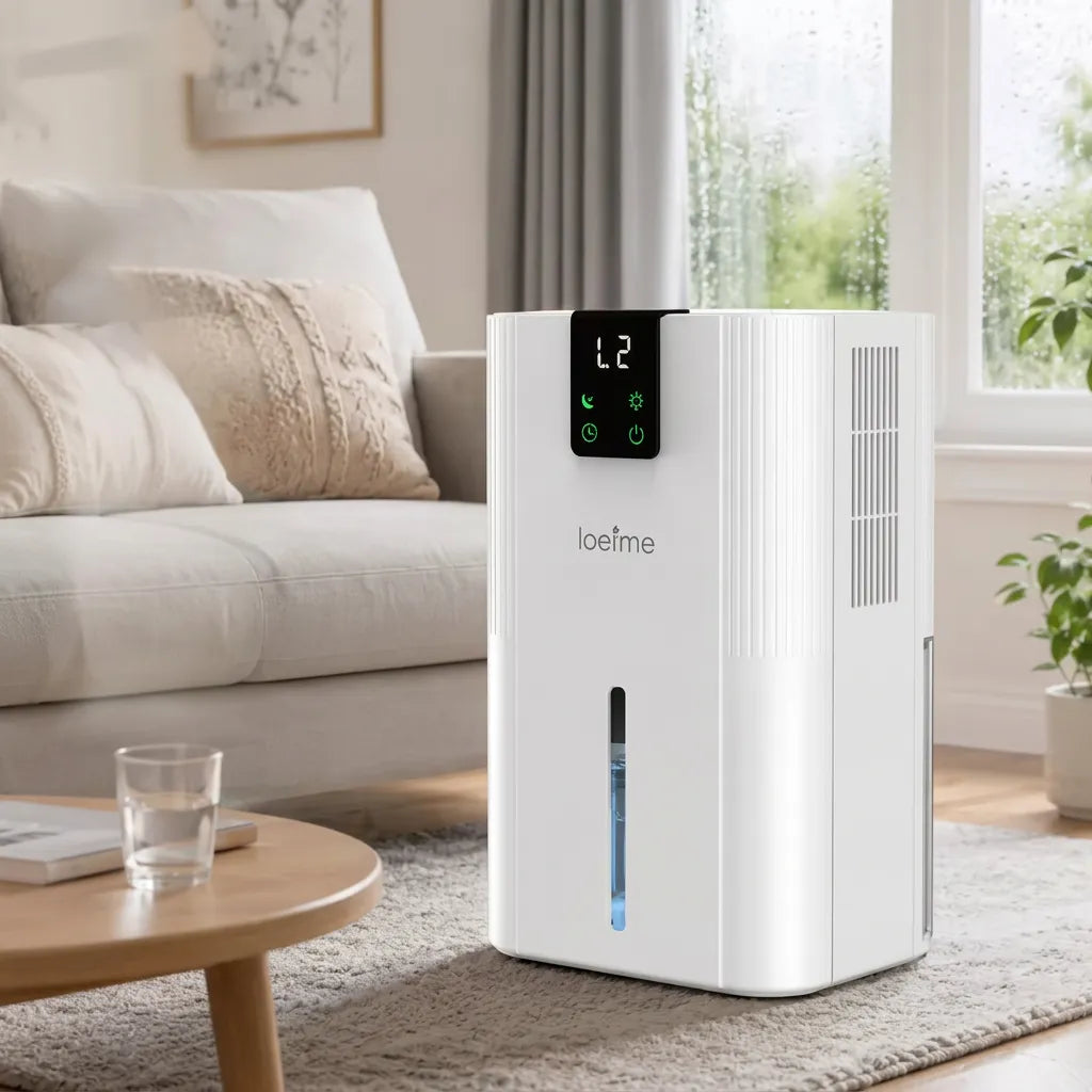 Déshumidificateur d'Air LOEFME | 750 ML/jour, réservoir 2,8 L, écran LED