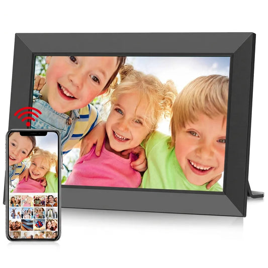 Cadre Photo Numérique Connecté 10,1" | Cadre numérique Wi-Fi tactile HD, 32 Go