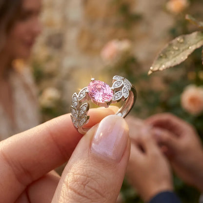 Bague Éclat S925 | Bague pour femme en argent sterling sertie de zircons, taille ajustable