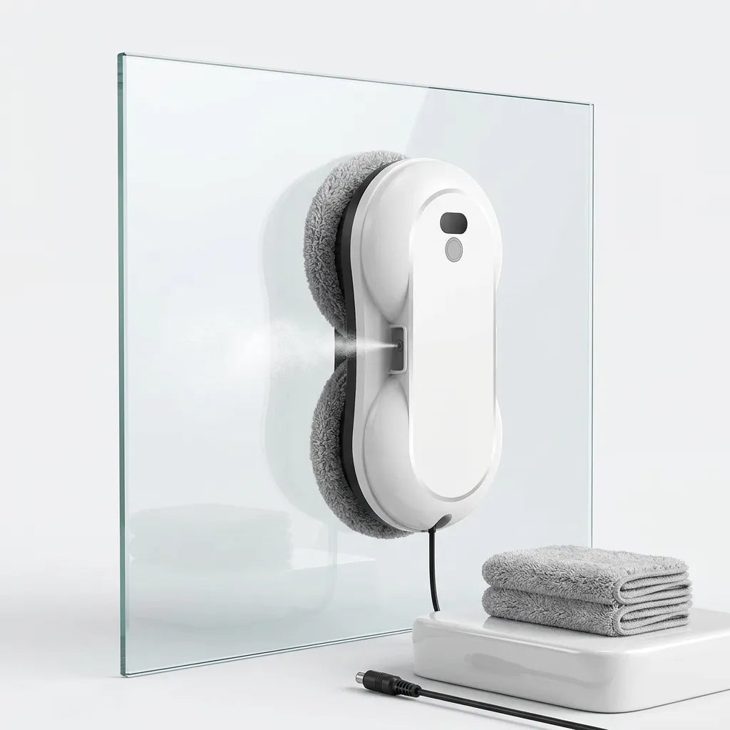 Robot Lave Vitres 5600 Pa | Pulvérisation d'eau, nettoyage automatique et télécommande
