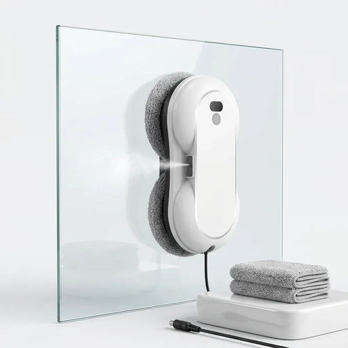 Robot Lave Vitres 5600 Pa | Pulvérisation d'eau, nettoyage automatique et télécommande