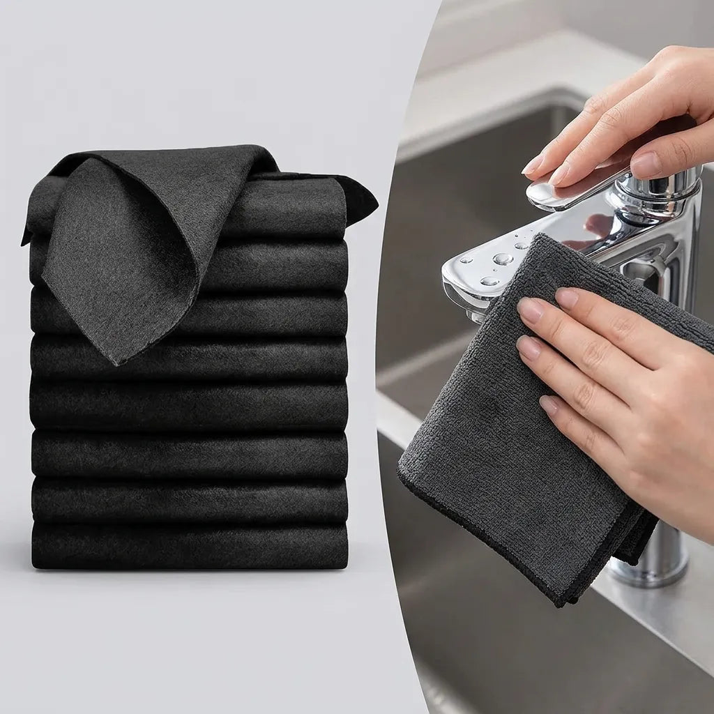 CrystalClean | Chiffon Microfibre vitre Anti-Traces Haute Absorption