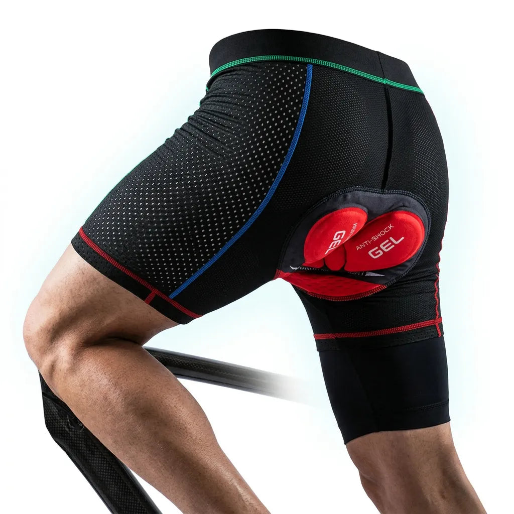 RideComfort | Sous-Short de Cyclisme Rembourré Gel Respirant Unisexe