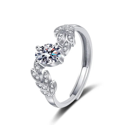 Bague Éclat S925 | Bague pour femme en argent sterling sertie de zircons, taille ajustable