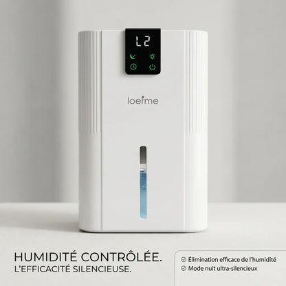 Déshumidificateur d'Air LOEFME | 750 ML/jour, réservoir 2,8 L, écran LED