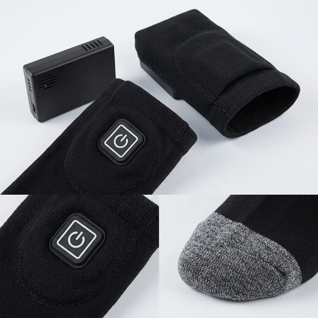 Chaussettes Chauffantes Cozyfeet | Chaussettes thermiques électriques rechargeables avec boîtier batterie