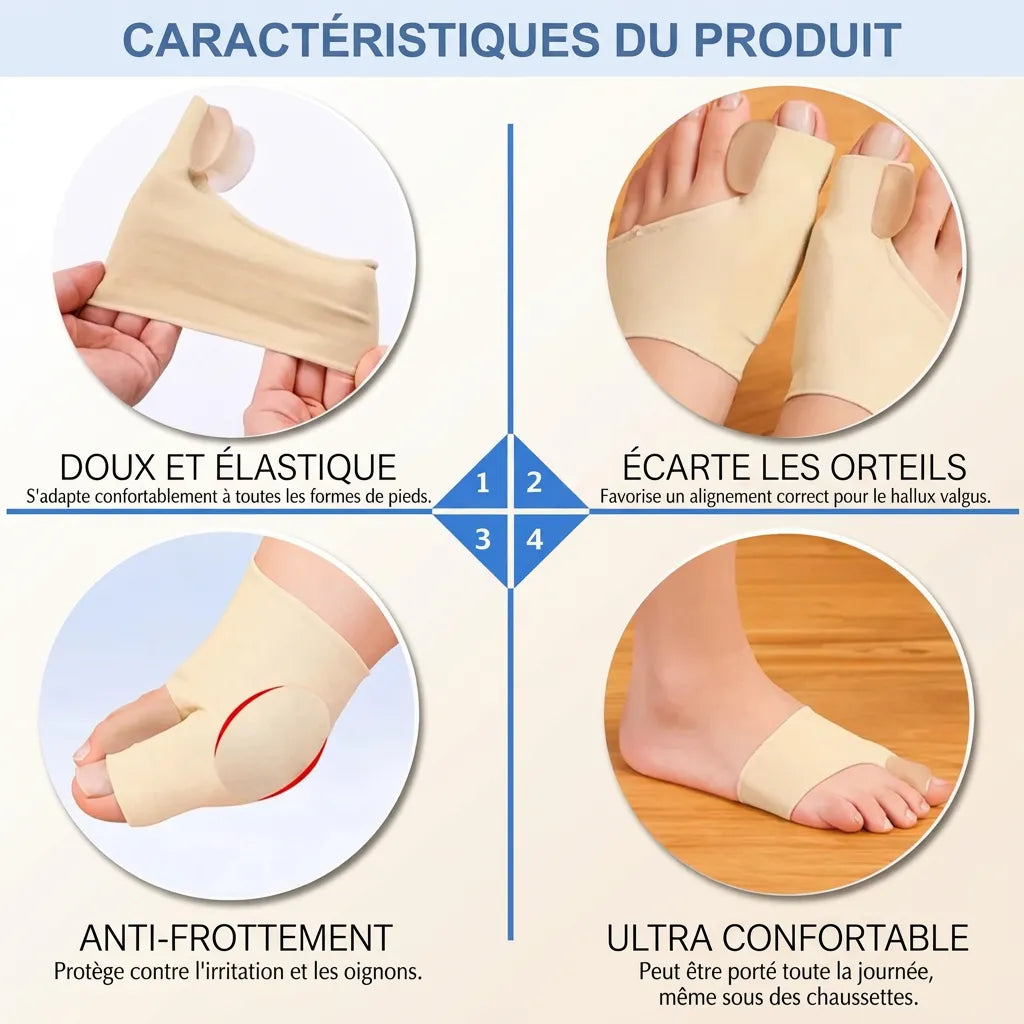 Correcteur d'Orteil ToeAlign | Protection hallux valgus avec coussinet gel, taille unique