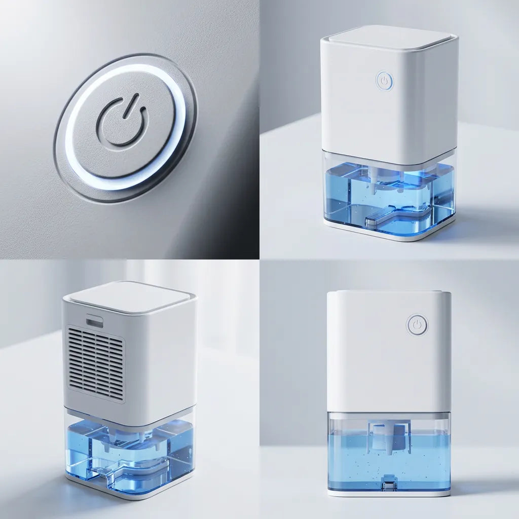Déshumidificateur Électrique Sécaria | Absorbeur d'humidité silencieux pour chambre, bureau et maison