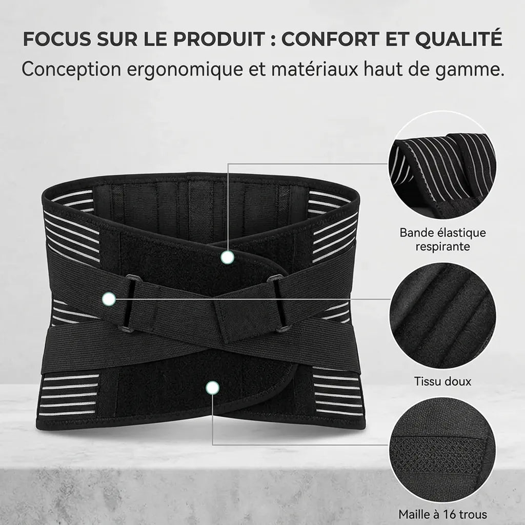 Ceinture Lombaire OrthoFlexa | Ceinture de maintien du dos à stabilisation 360°