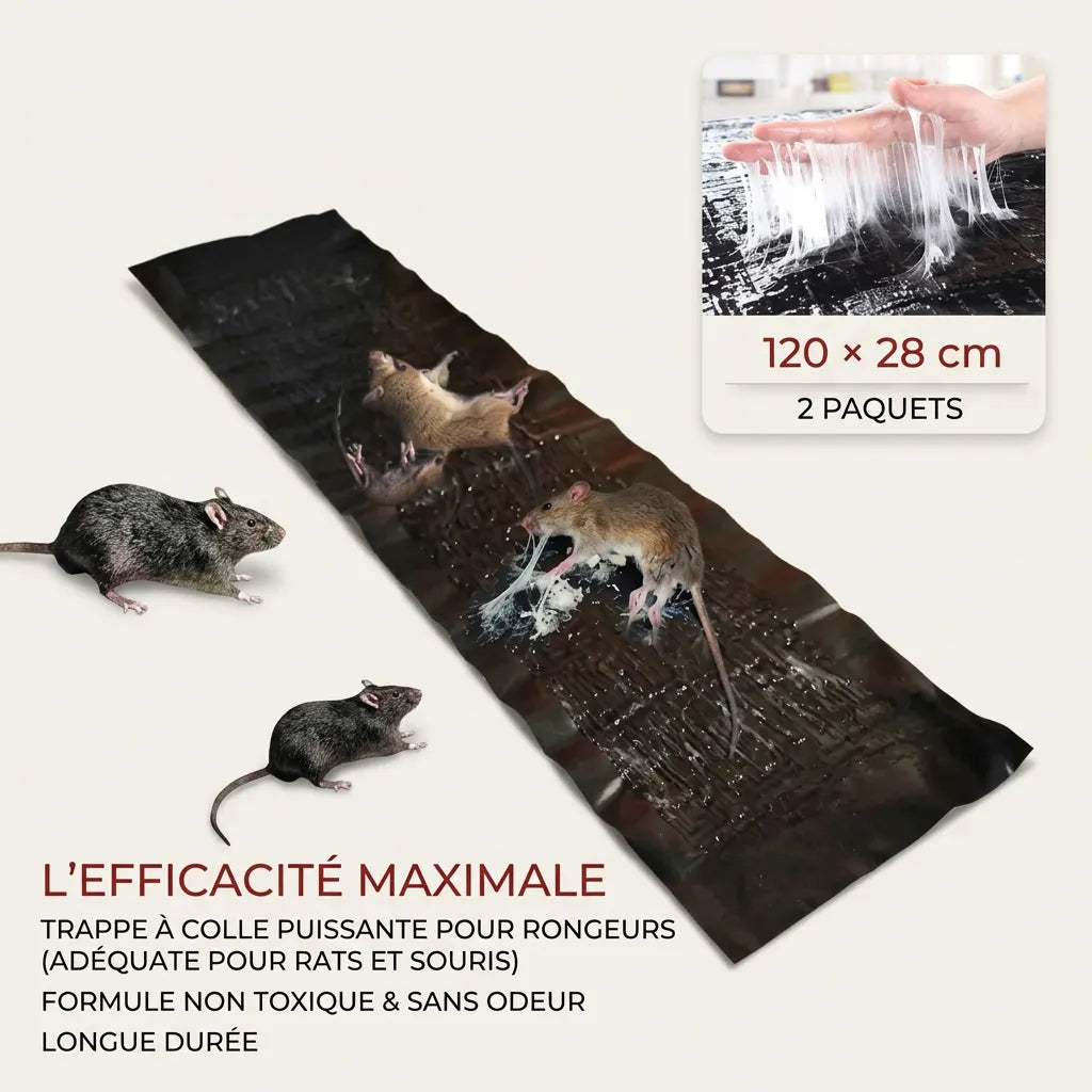 Pièges à Rat TrapZone | Piège à souris et insectes sans poison, grande surface (lot de 10)