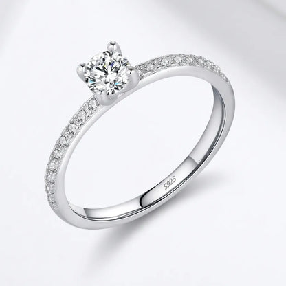 Bague MODIAN Moissanite | Bague pour femme en argent 925, moissanite couleur D certifiée