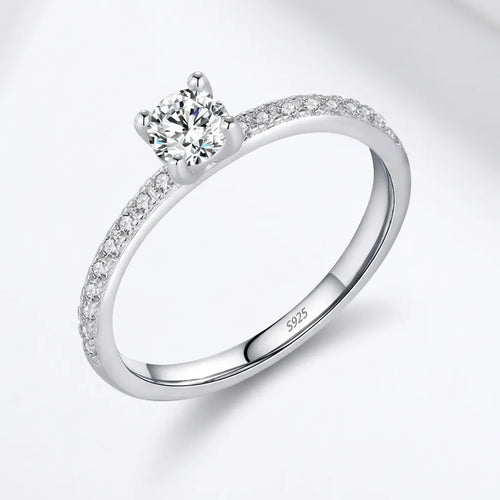 Bague MODIAN Moissanite | Bague pour femme en argent 925, moissanite couleur D certifiée