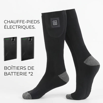 Chaussettes Chauffantes Cozyfeet | Chaussettes thermiques électriques rechargeables avec boîtier batterie