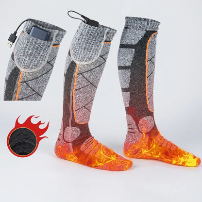 Chaussettes Chauffantes Cozyfeet | Chaussettes thermiques électriques rechargeables, 3 niveaux de chaleur