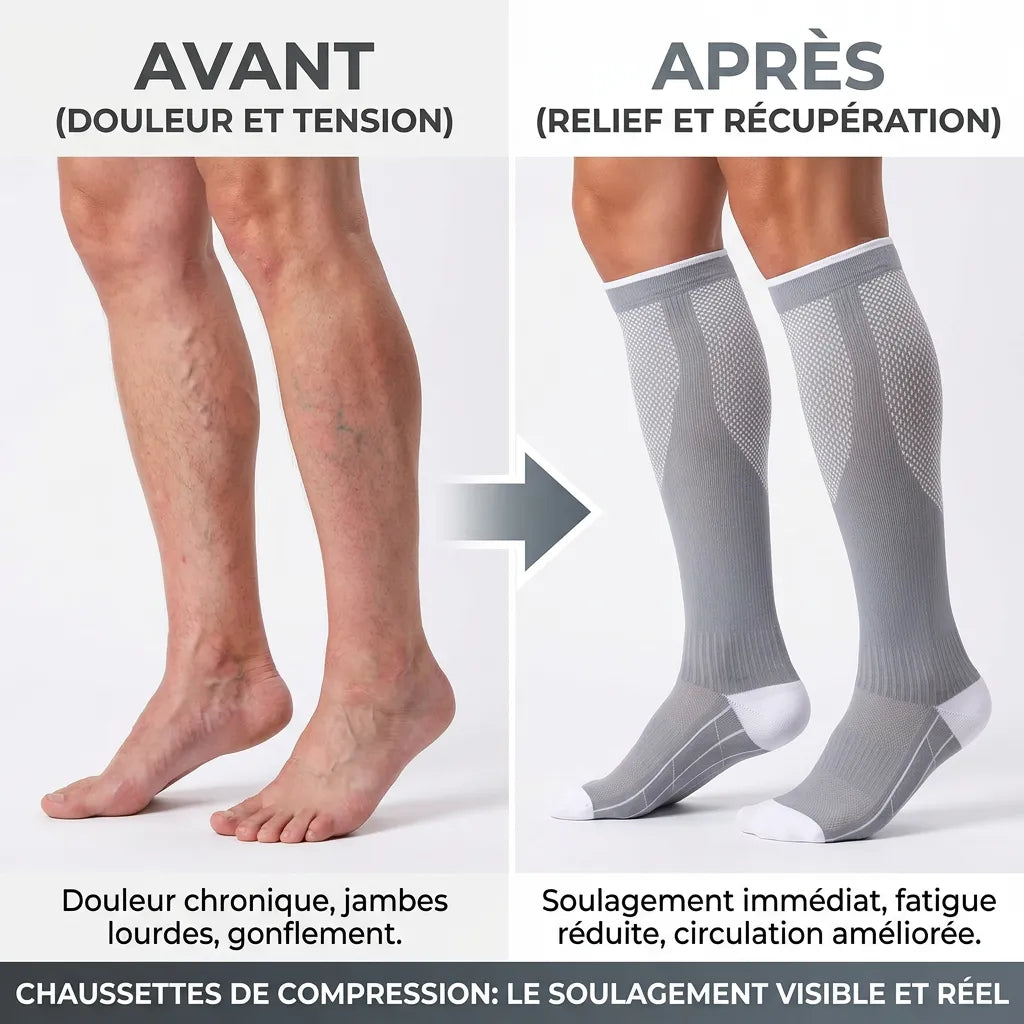 Bas de contention Flexéo | Chaussettes de contention 20-30 mmHg, homme et femme